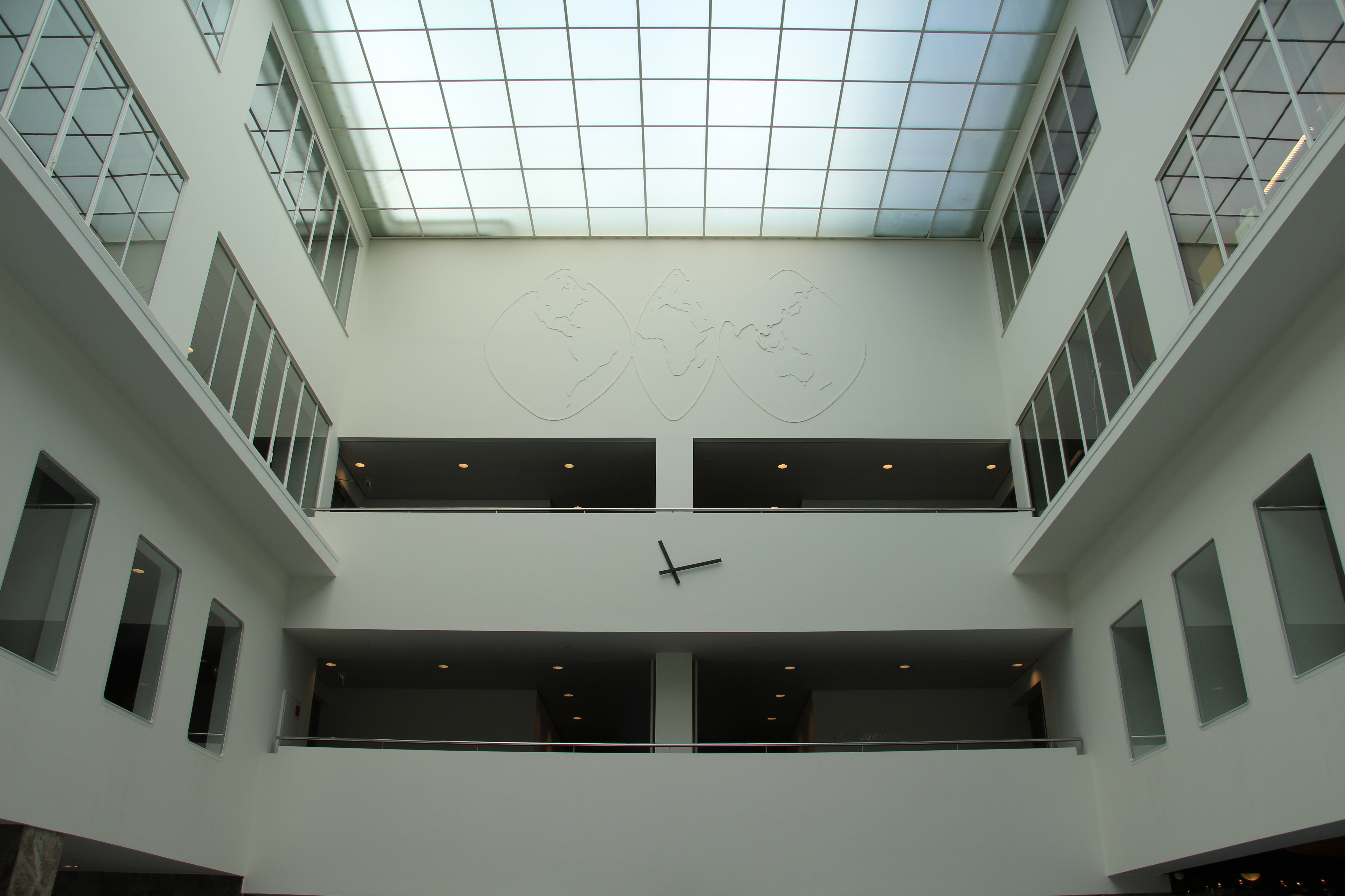 Trading floor of a stock exchange with display screens